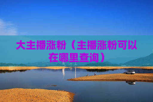 大主播涨粉（主播涨粉可以在哪里查询）