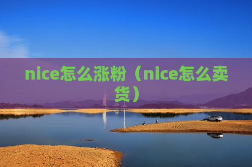 nice怎么涨粉（nice怎么卖货）