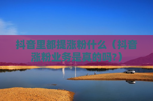 抖音里都提涨粉什么（抖音涨粉业务是真的吗?）