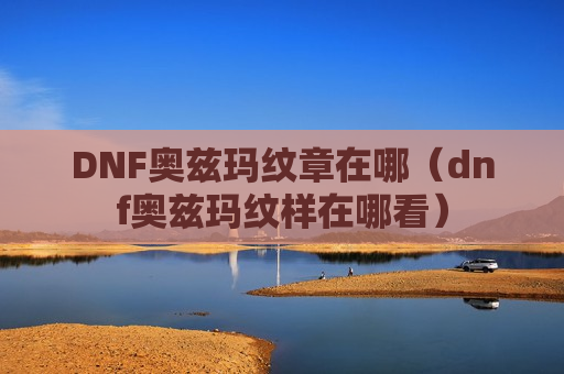 DNF奥兹玛纹章在哪（dnf奥兹玛纹样在哪看）