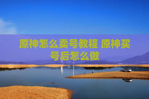 原神怎么卖号教程 原神买号后怎么做