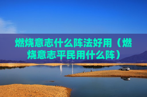 燃烧意志什么阵法好用（燃烧意志平民用什么阵）