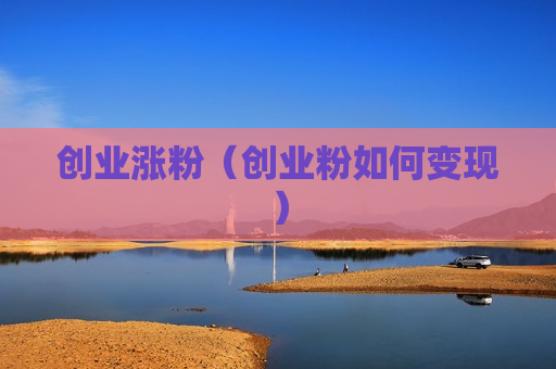 创业涨粉（创业粉如何变现）