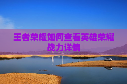 王者荣耀如何查看英雄荣耀战力详情