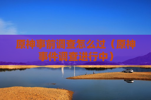 原神事前调查怎么过（原神事件调查进行中）