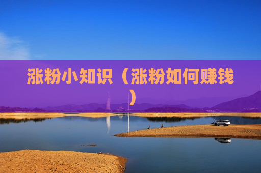 涨粉小知识（涨粉如何赚钱）