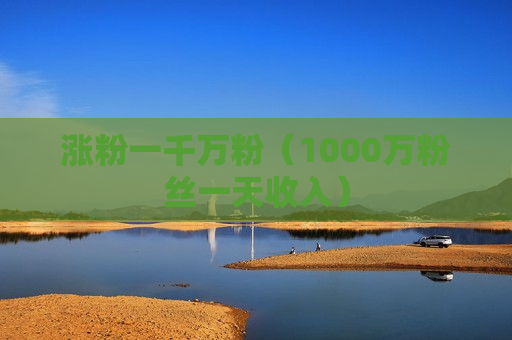 涨粉一千万粉（1000万粉丝一天收入）