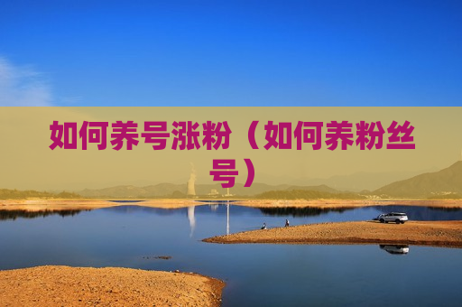 如何养号涨粉（如何养粉丝号）