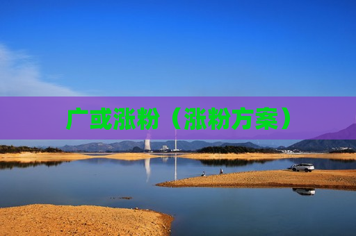 广或涨粉（涨粉方案）