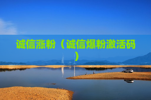 诚信涨粉（诚信爆粉激活码）