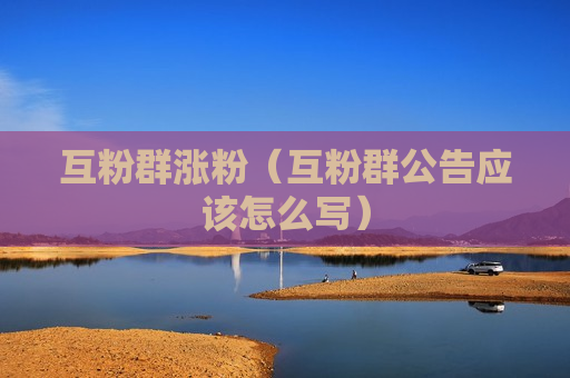 互粉群涨粉（互粉群公告应该怎么写）