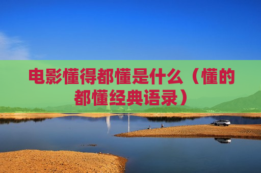 电影懂得都懂是什么（懂的都懂经典语录）