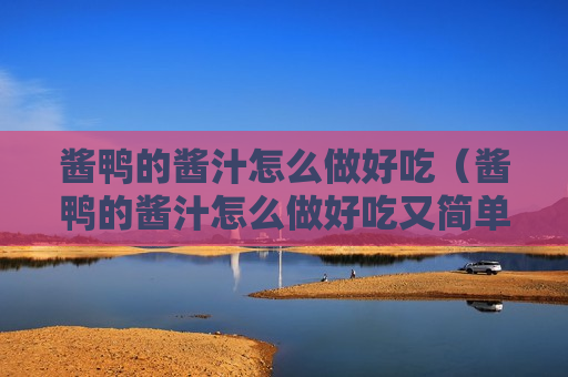 酱鸭的酱汁怎么做好吃（酱鸭的酱汁怎么做好吃又简单）