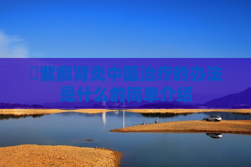 ​紫癜肾炎中医治疗的办法是什么的简单介绍