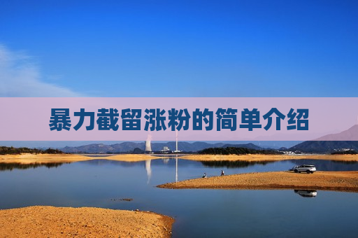 暴力截留涨粉的简单介绍