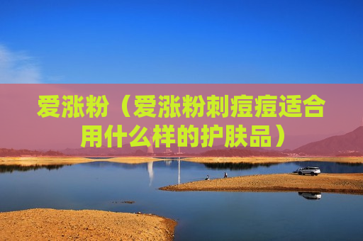 爱涨粉（爱涨粉刺痘痘适合用什么样的护肤品）