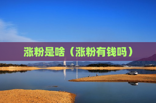 涨粉是啥（涨粉有钱吗）
