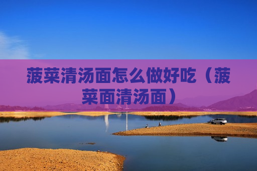 菠菜清汤面怎么做好吃（菠菜面清汤面）