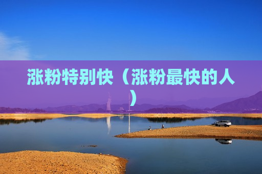 涨粉特别快（涨粉最快的人）