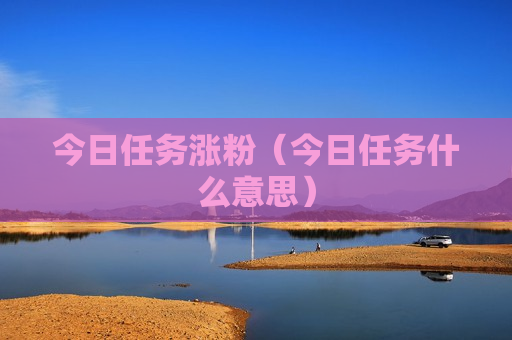 今日任务涨粉（今日任务什么意思）