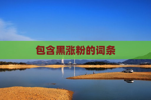 包含黑涨粉的词条