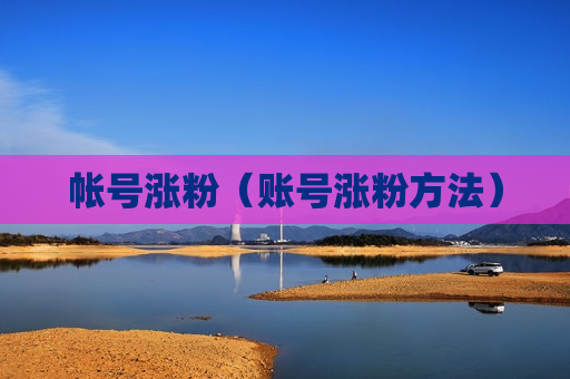 帐号涨粉（账号涨粉方法）