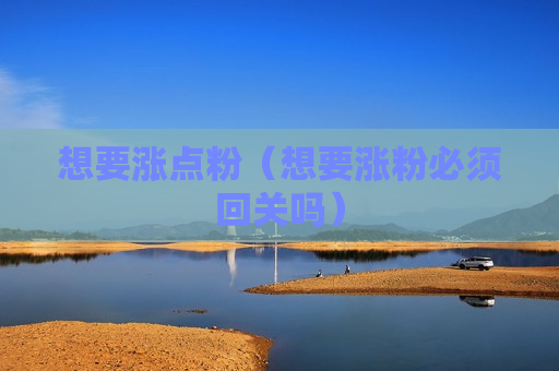 想要涨点粉（想要涨粉必须回关吗）