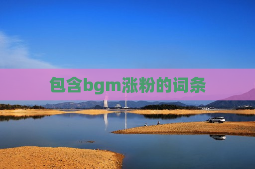 包含bgm涨粉的词条
