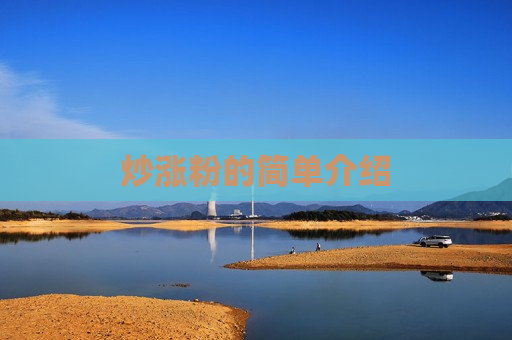 炒涨粉的简单介绍