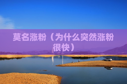 莫名涨粉（为什么突然涨粉很快）