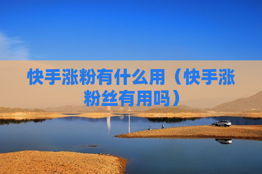 快手涨粉有什么用（快手涨粉丝有用吗）