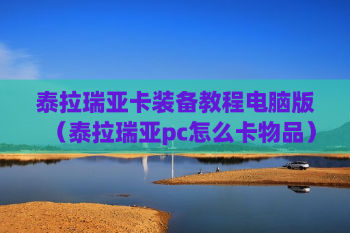 泰拉瑞亚卡装备教程电脑版（泰拉瑞亚pc怎么卡物品）