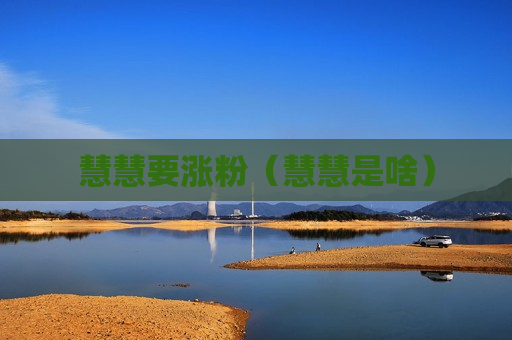 慧慧要涨粉（慧慧是啥）