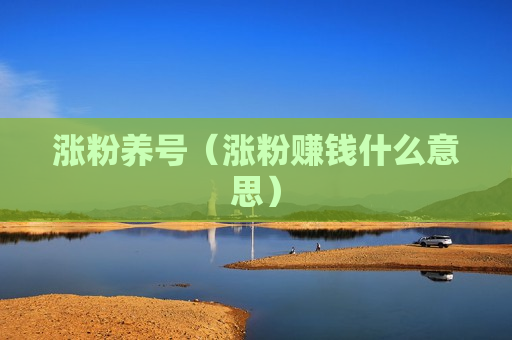 涨粉养号（涨粉赚钱什么意思）