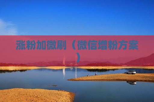 涨粉加微刷（微信增粉方案）