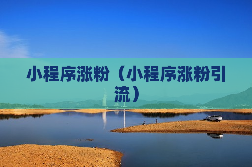 小程序涨粉（小程序涨粉引流）