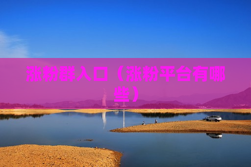涨粉群入口（涨粉平台有哪些）