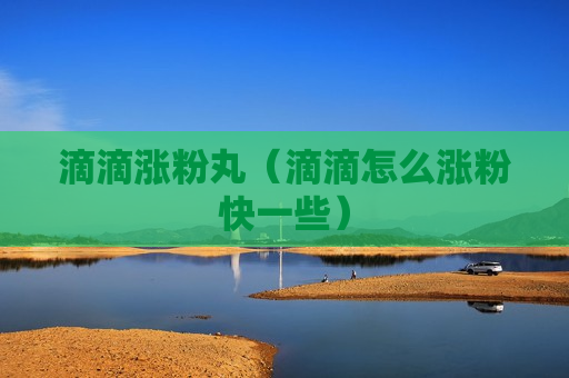 滴滴涨粉丸（滴滴怎么涨粉快一些）
