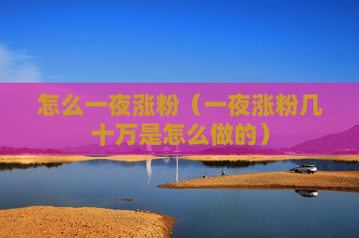 怎么一夜涨粉（一夜涨粉几十万是怎么做的）