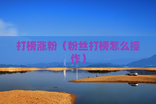 打榜涨粉（粉丝打榜怎么操作）