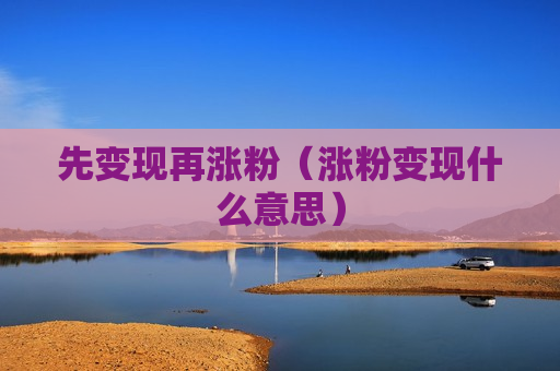 先变现再涨粉（涨粉变现什么意思）