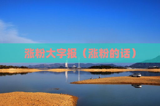 涨粉大字报（涨粉的话）