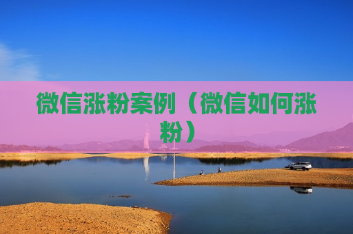 微信涨粉案例（微信如何涨粉）