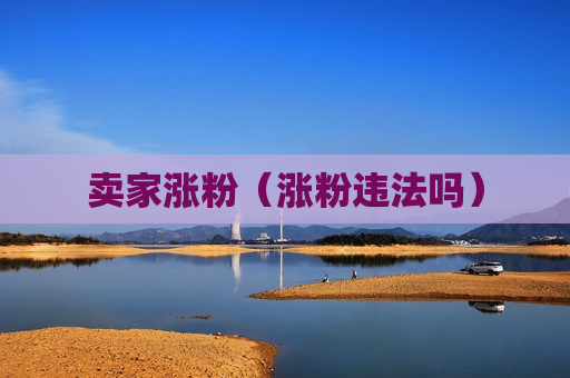 卖家涨粉（涨粉违法吗）
