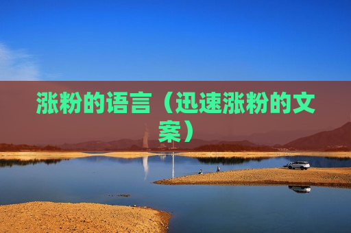 涨粉的语言（迅速涨粉的文案）
