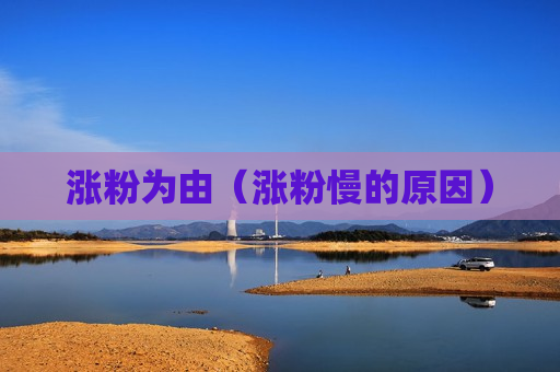 涨粉为由（涨粉慢的原因）
