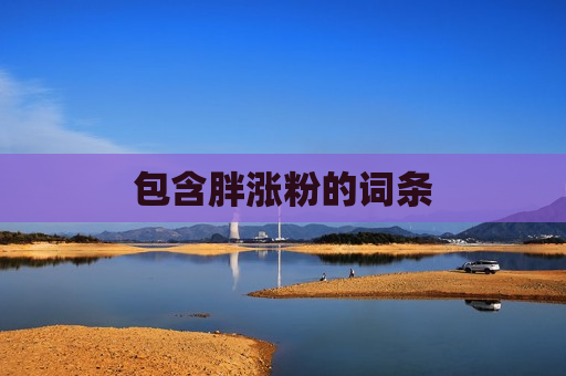 包含胖涨粉的词条