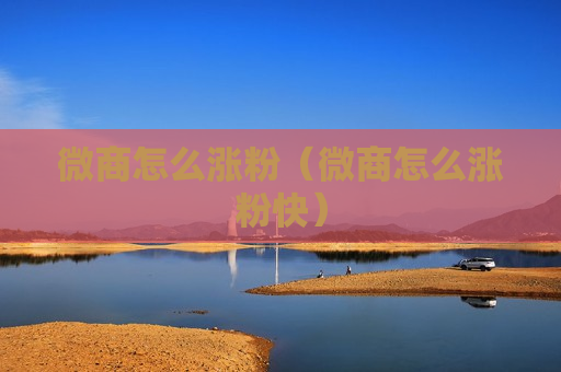 微商怎么涨粉（微商怎么涨粉快）