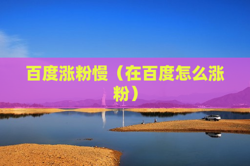 百度涨粉慢（在百度怎么涨粉）