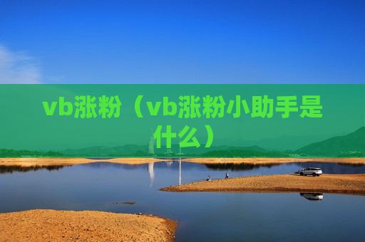 vb涨粉（vb涨粉小助手是什么）